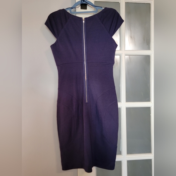 Ali Ro Navy Cap Sleeve Bodycon Dress size 6 - Picture 9 of 9